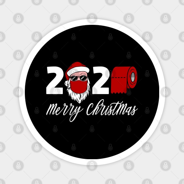 Merry Christmas 2020 masked santa claus Funny Matching Family Magnet by Herotee